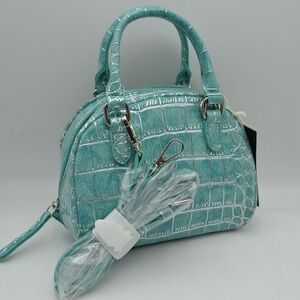 Aqua Small Dome Satchel Handbag,  NO RETURNS!